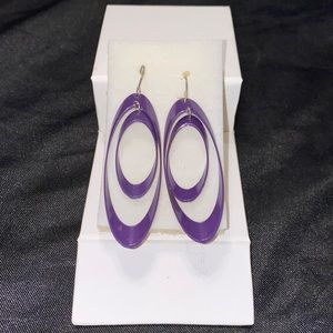 Retro Purple dangle earrings